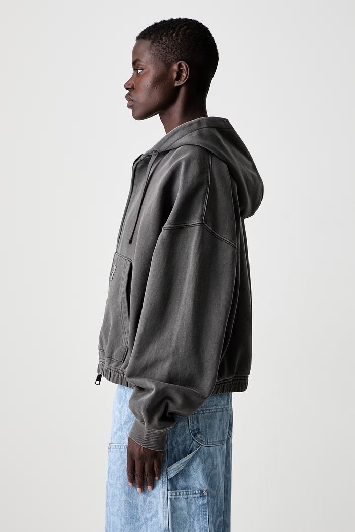 Carhartt WIP W Hooded Hoggard bluza rozpinana z kapturem bawełniana damska szary I036812