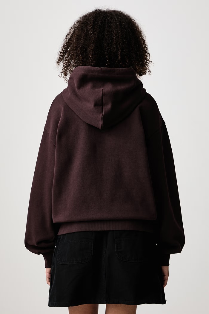 Одяг Carhartt WIP W Hooded Casey кофта на застібці з капюшоном бавовняна жіноча I032642 коричневий