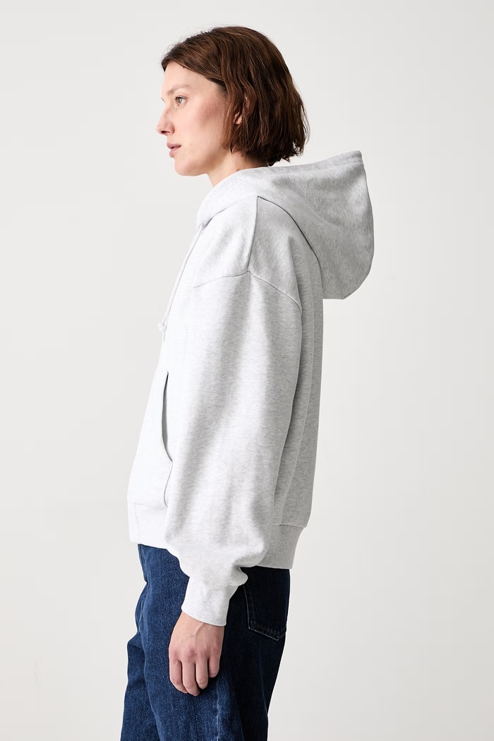 Carhartt WIP W Hooded Casey bluza rozpinana z kapturem bawełniana damska I032642 szary AW26