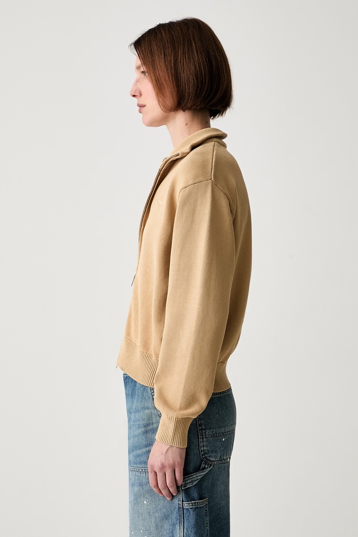 Carhartt WIP W Kori sweter rozpinany bawełniany damski I036859 beżowy AW26