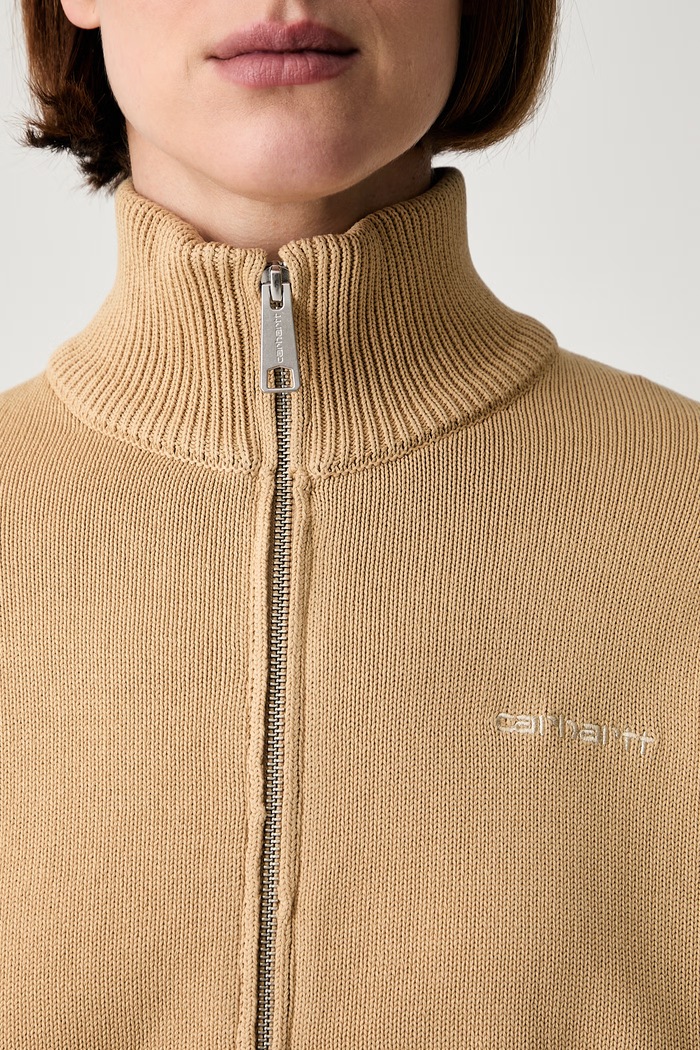 Carhartt WIP W Kori sweter rozpinany bawełniany damski I036859 beżowy