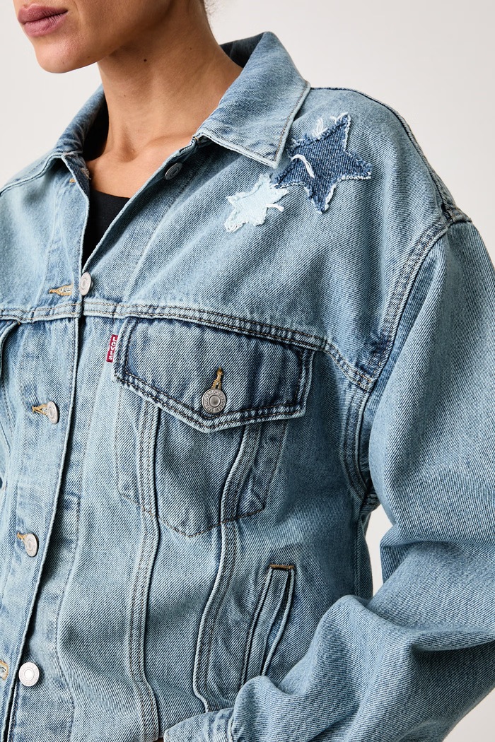 Jeans jakna ženska denim 90S TRUCKER Levi's A1743.0168 modra
