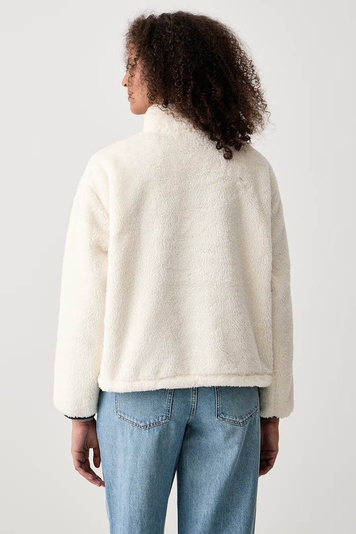 Odzież Levi's Bluza damska polarowa ATWOOD SHERPA 1/4 ZIP 0082N beżowy