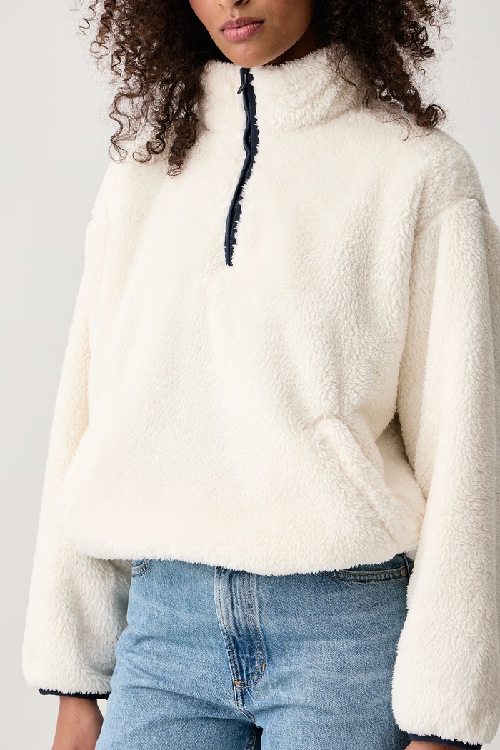 Bluza damska polarowa ATWOOD SHERPA 1/4 ZIP Levi's 0082N beżowy