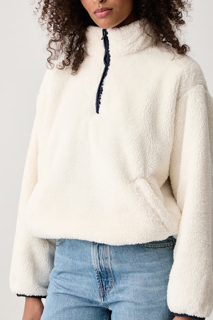 Bluza damska polarowa ATWOOD SHERPA 1/4 ZIP Levi's 0082N beżowy