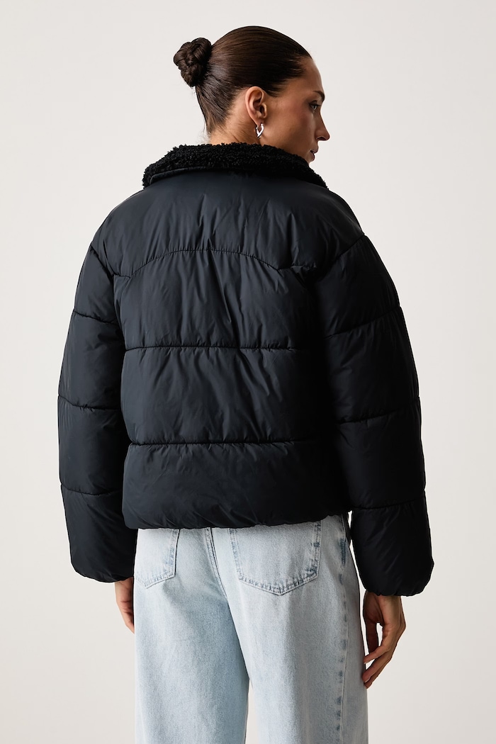 Odzież Levi's Kurtka pikowana damska PALMER PUFFER SHERPA 007UK granatowy