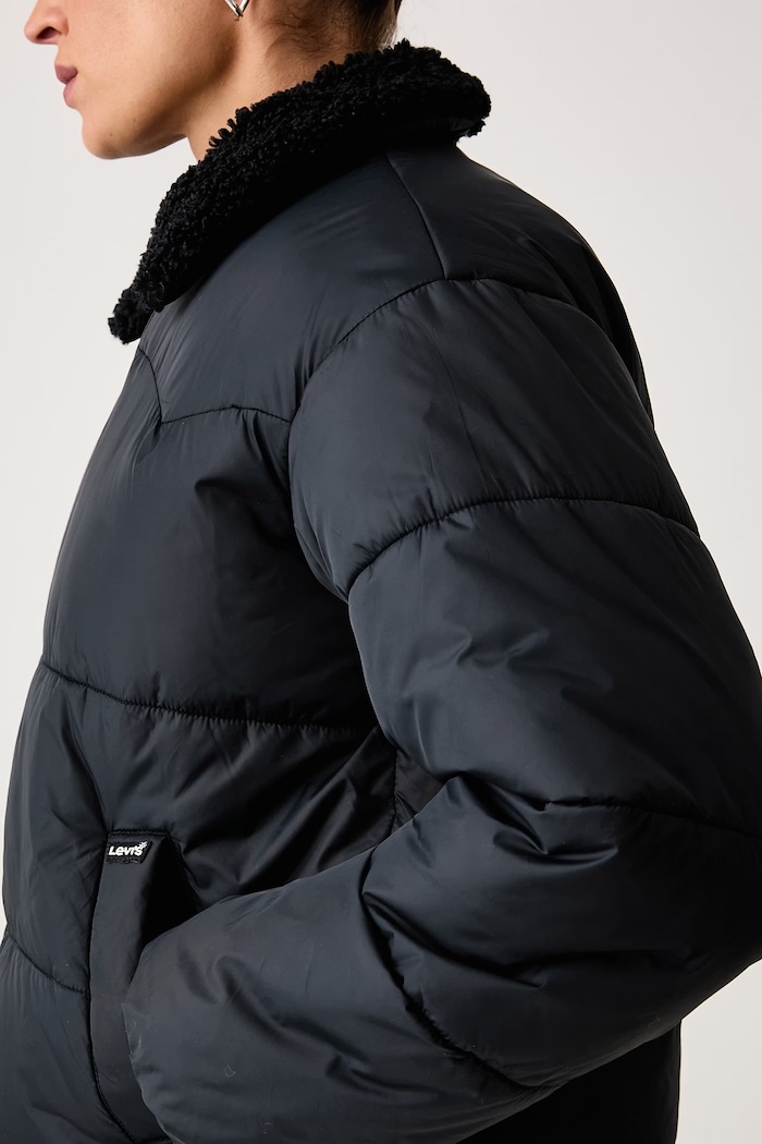 Kurtka pikowana damska PALMER PUFFER SHERPA Levi's 007UK granatowy