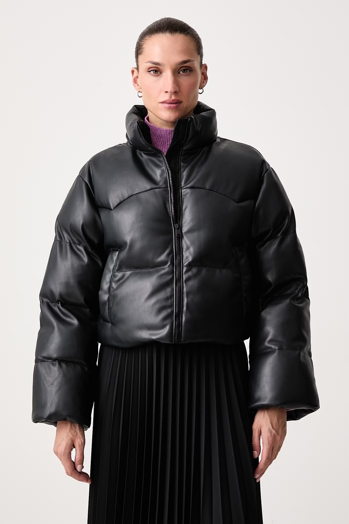 Levi's Krátka bunda dámska PALMER CROPPED PUFFER čierna 006SA