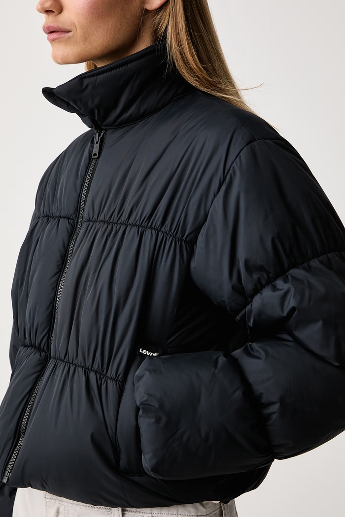 Kurtka pikowana damska PRESLEY CROPPED COLLARED PUFFER Levi's 006S8 granatowy