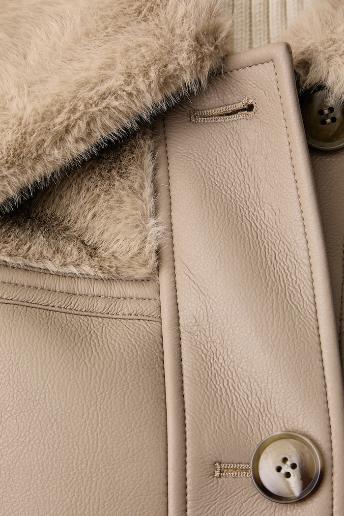 Giacca da donna in similpelle Twinset beige 262TT2050