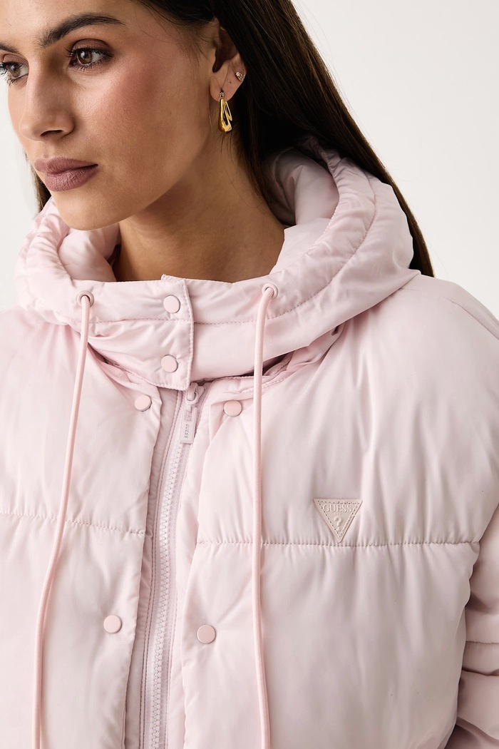 Prešívaná bunda dámska VIRGINIA Guess ružová V6BL09.W4391