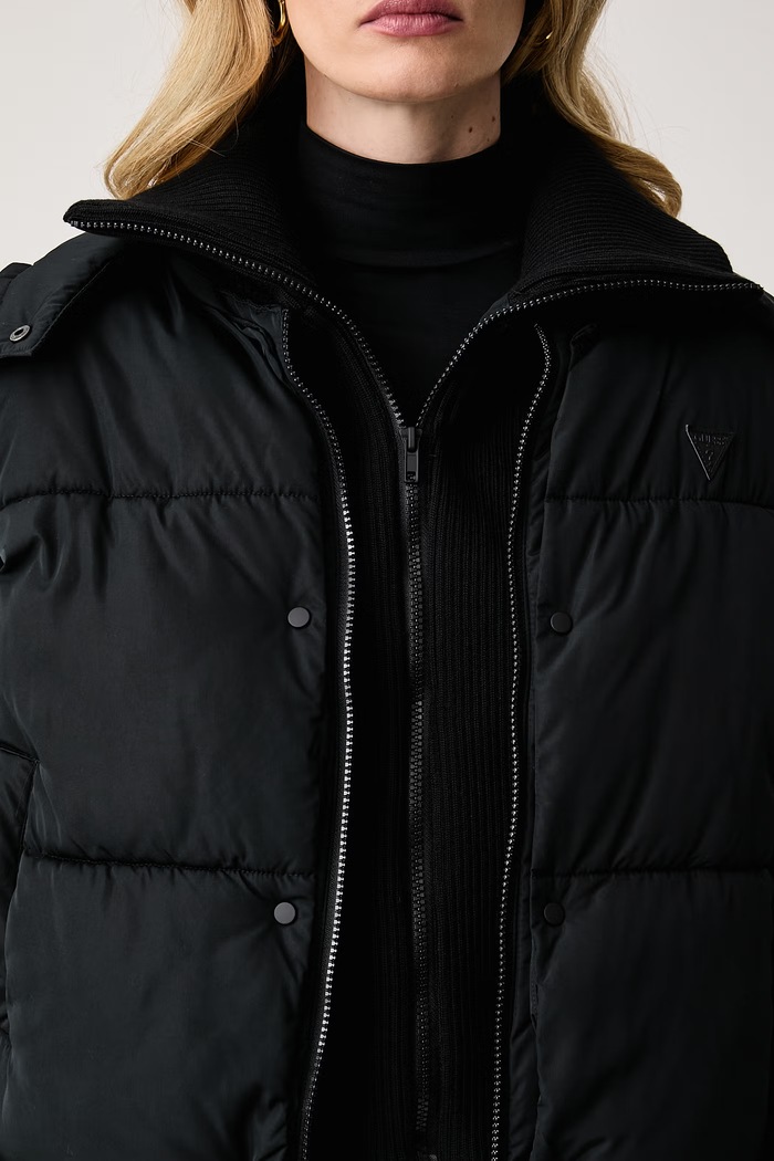 Prešívaná bunda dámska VIRGINIA Guess čierna V6BL09.W4391