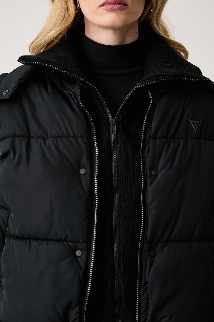 Prešívaná bunda dámska VIRGINIA Guess čierna V6BL09.W4391