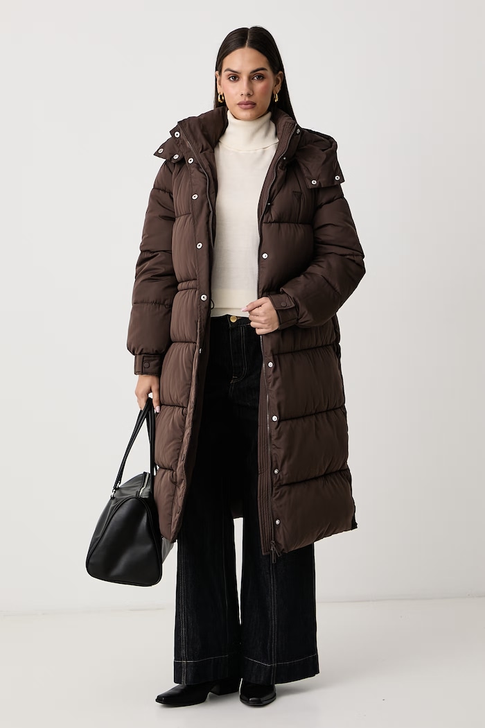 Guess Καπιτονέ μπουφάν γυναικείο VIRGINIA V6BL08.W4373 καφέ AW26
