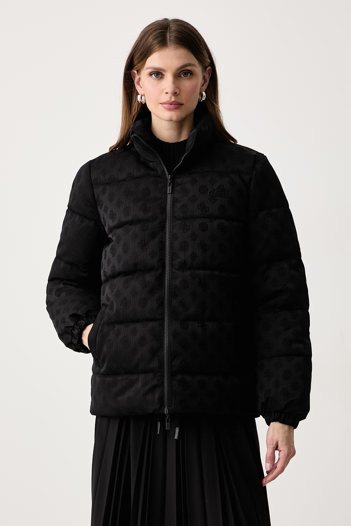 Guess Geacă matlasată pentru femei negru V6BL06.W4302