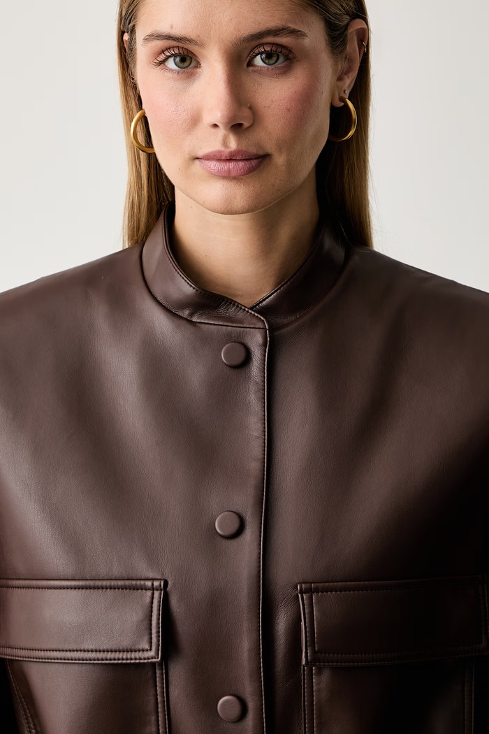 Twinset куртка жіноча з імітації шкіри коричневий 262TP2052