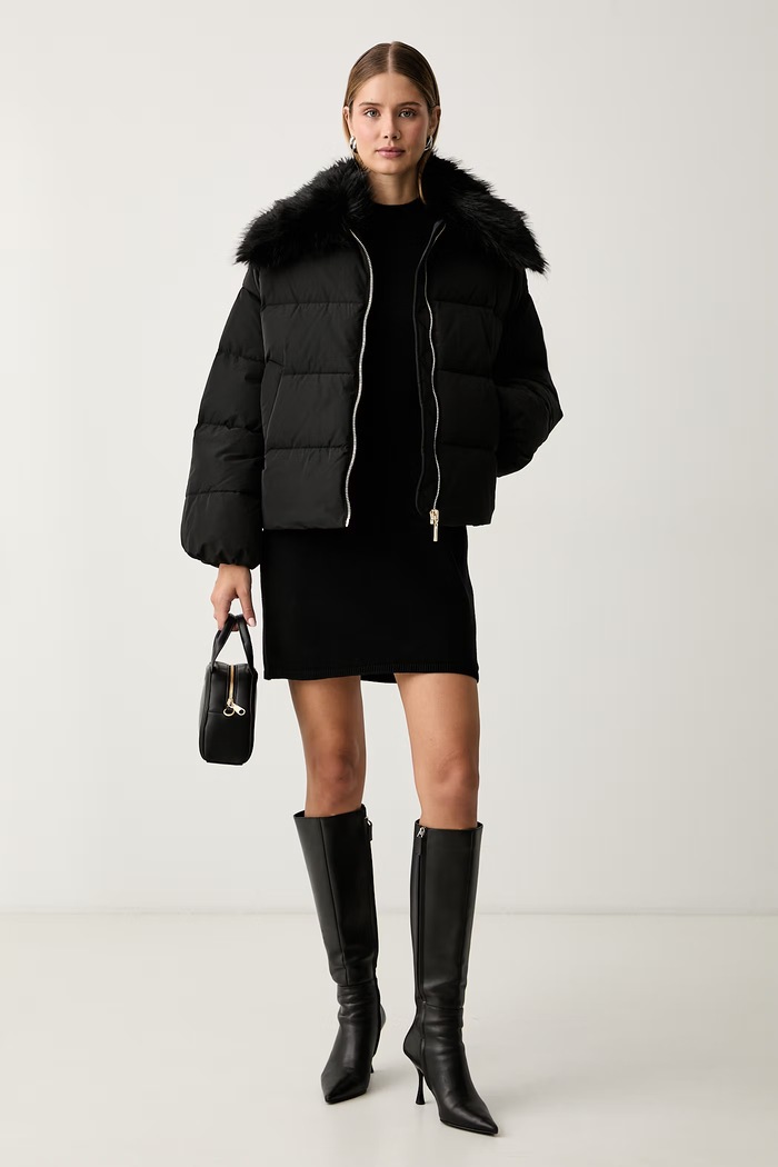 Twinset kurtka puchowa damska 262TP2360 czarny AW26
