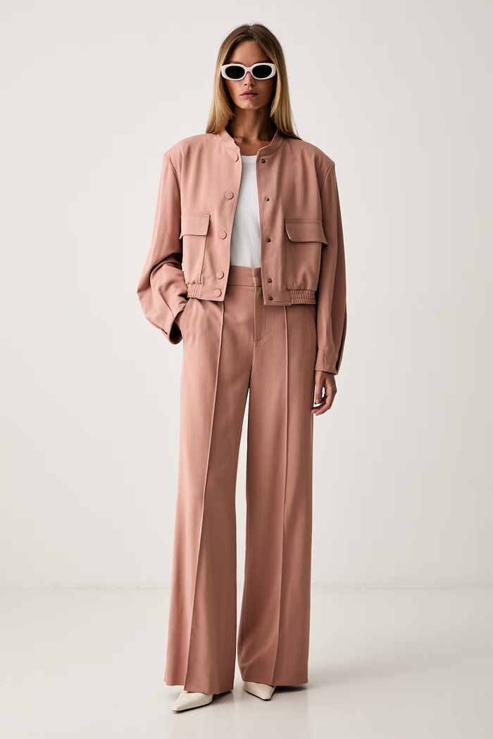 Twinset jakna za žene s viskozom 262TP268E roza AW26