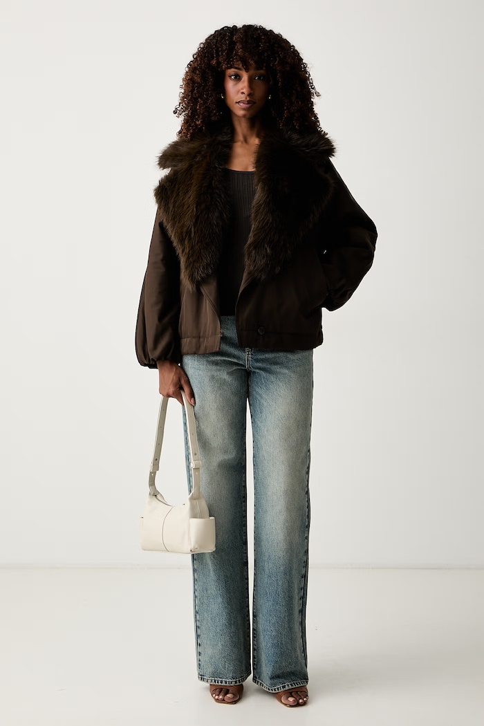 Twinset bunda dámska s bavlnou 262TP2181 hnedá AW26