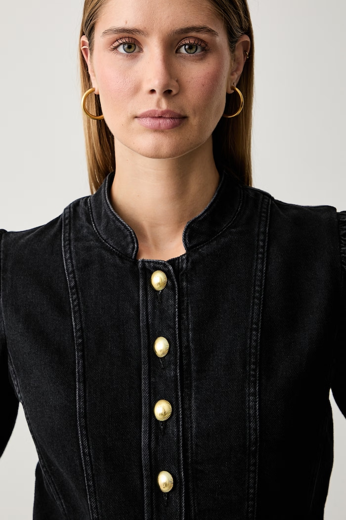 Twinset коротка куртка жіноча джинсова чорний 262TP2520