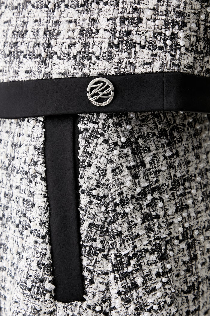 Karl Lagerfeld σακάκι γυναικείο με πρόσμιξη μαλλιού B3W14027 μαύρο