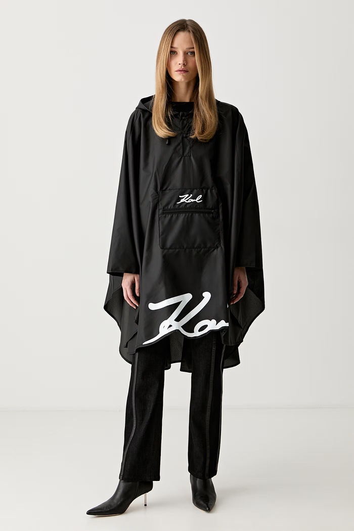 Karl Lagerfeld κάπα γυναικεία K/SIGNATURE μαύρο B3W50059
