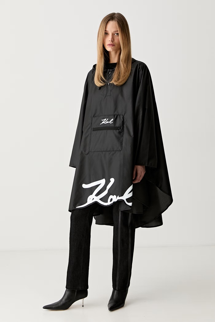 Karl Lagerfeld κάπα γυναικεία K/SIGNATURE B3W50059 μαύρο AW26