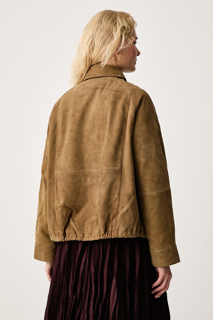 Pedro del Hierro Kurtka damska zamszowa 5494181 brązowy AW26