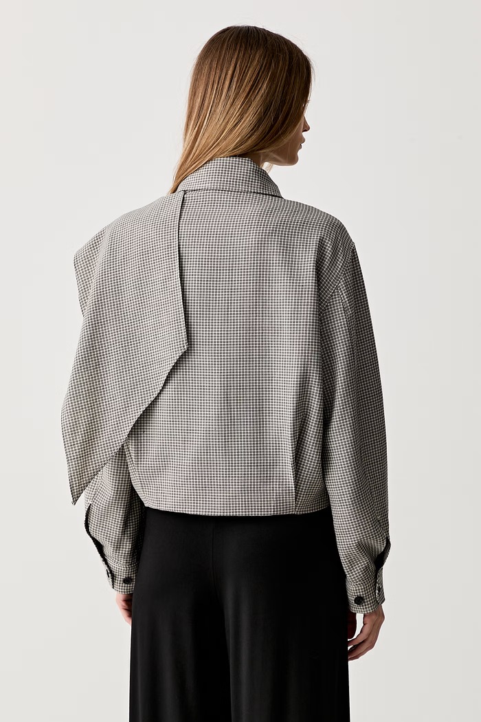 Odzież rag & bone kurtka przejściowa damska wełniana Krista RAK226P0MTA czarny