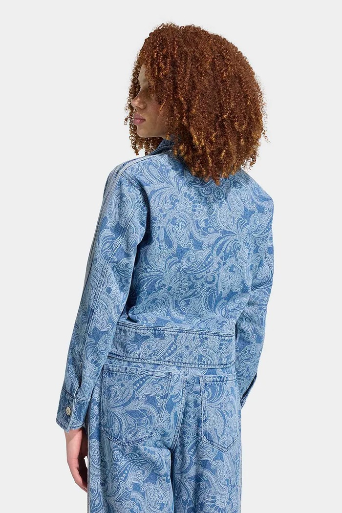 adidas Originals Kurtka przejściowa damska jeansowa Liberty KR6674 niebieski AW26