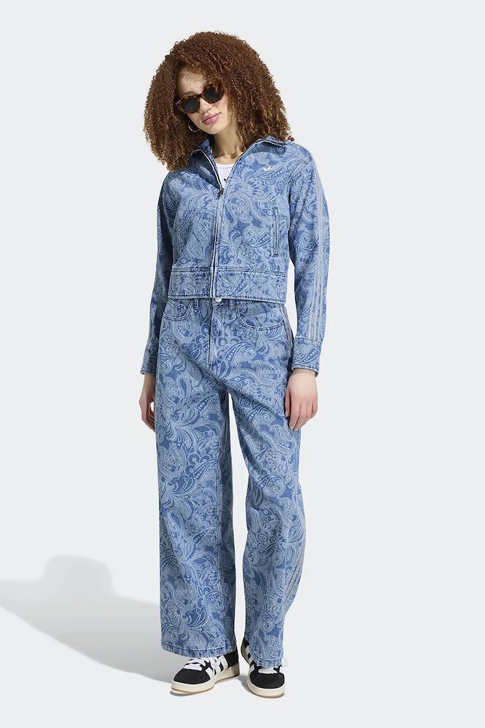 Odzież adidas Originals Kurtka przejściowa damska jeansowa Liberty KR6674 niebieski
