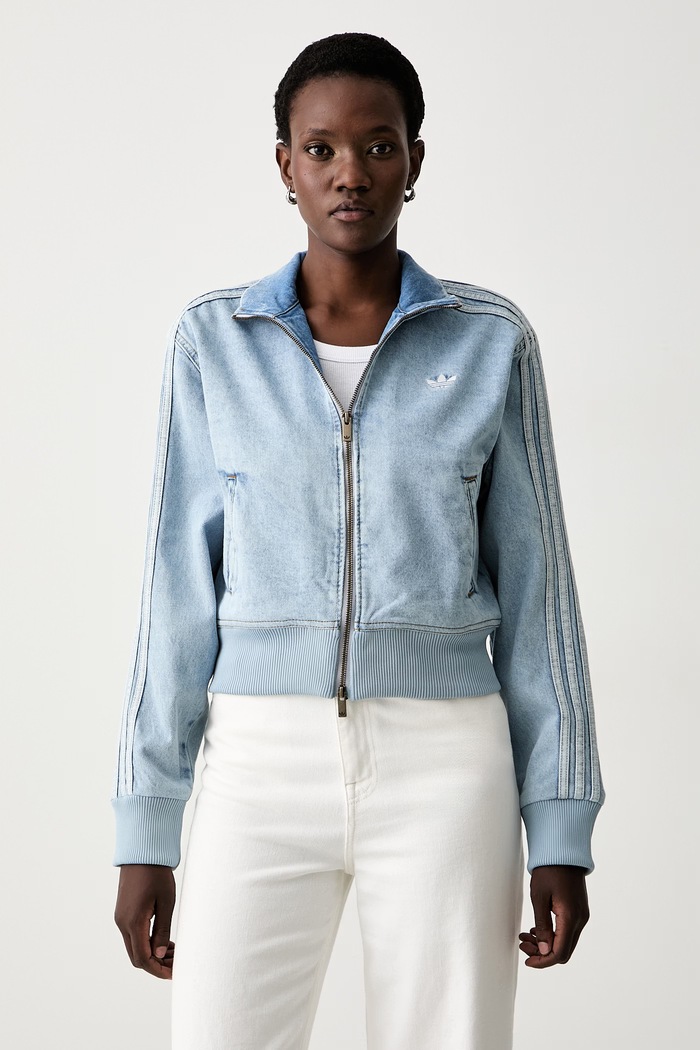 adidas Originals prijelazna jakna za žene traper Firebird plava KQ6492