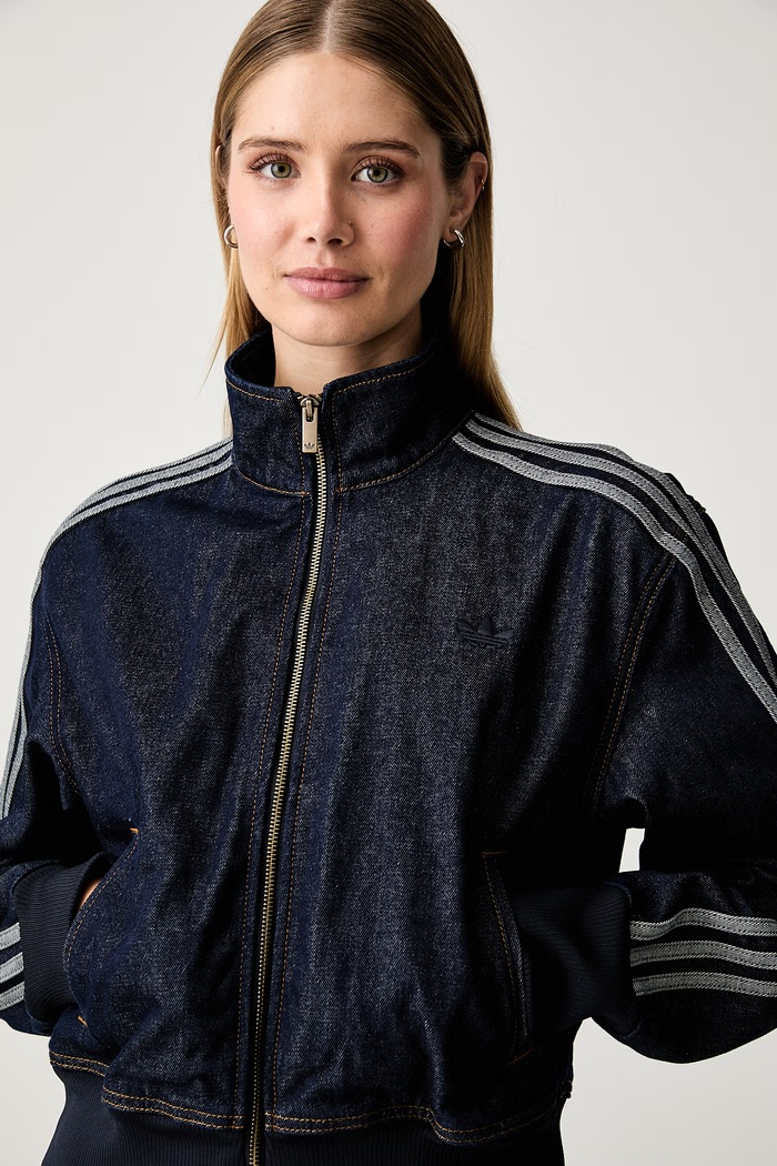 adidas Originals τζιν μπουφάν γυναικείο ντένιμ Firebird μπλε KQ6491