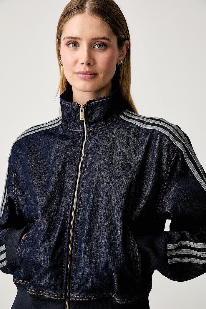 adidas Originals τζιν μπουφάν γυναικείο ντένιμ Firebird μπλε KQ6491