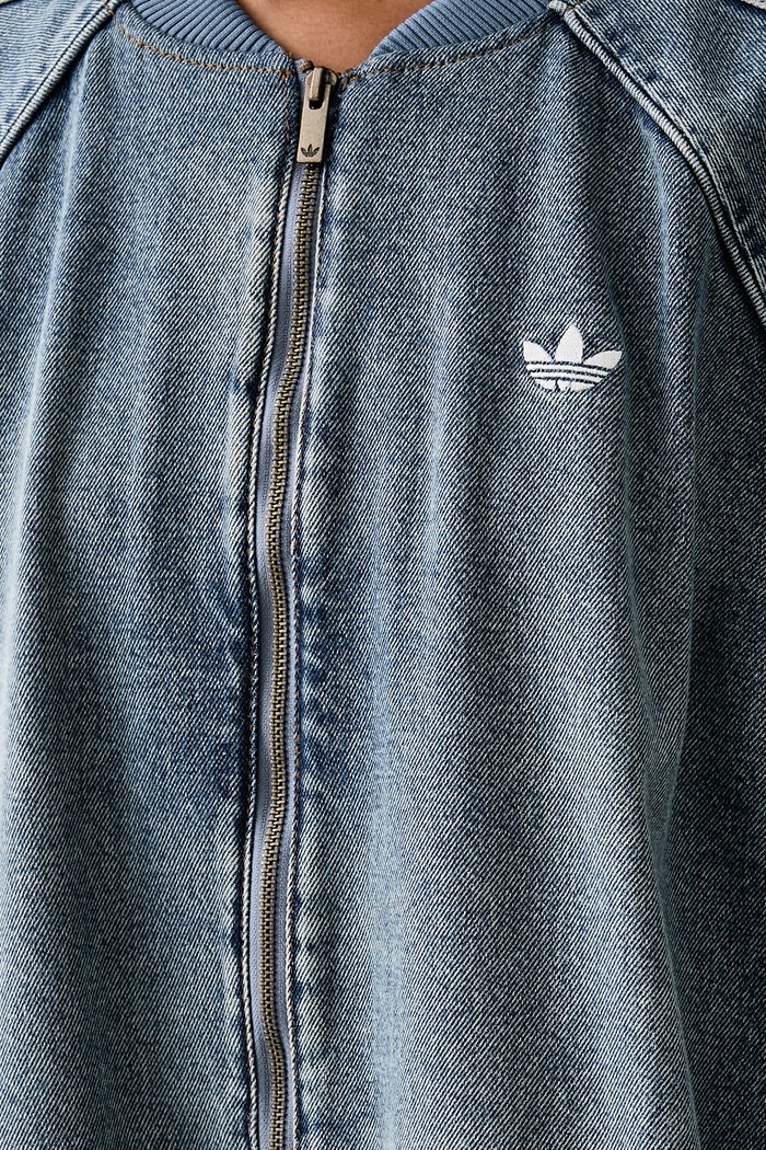Bomber jakna ženska denim adidas Originals modra KQ6473
