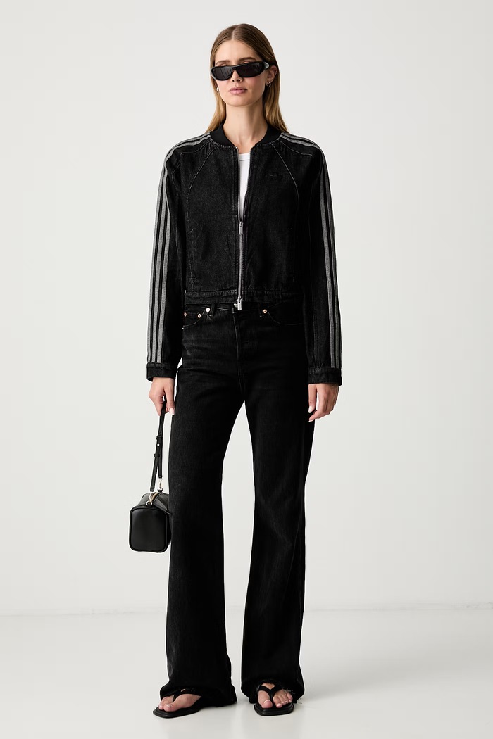adidas Originals bunda dámska rifľová SST 2.0 KQ6467 čierna AW26
