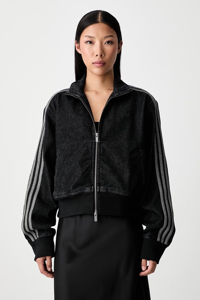 adidas Originals prijelazna jakna za žene traper Firebird crna IB6917