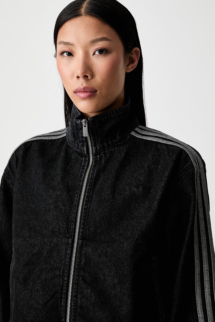 adidas Originals prijelazna jakna za žene traper Firebird crna IB6917