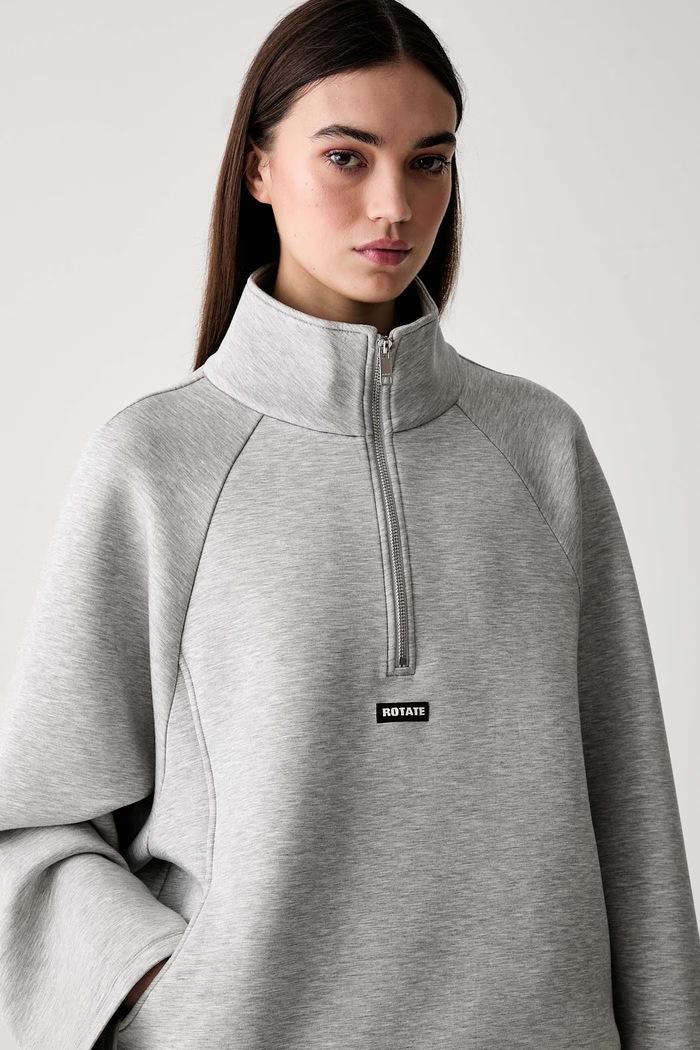 Rotate bluza damska z wiskozą szary 1162411472