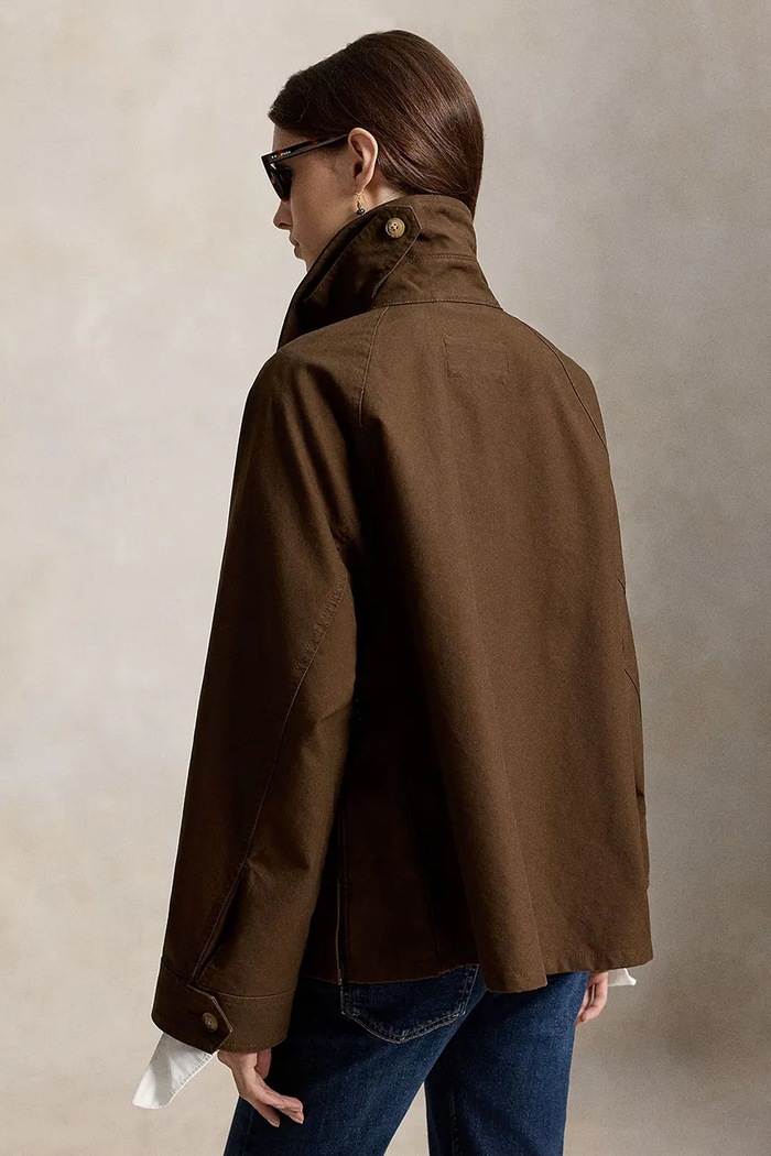 Polo Ralph Lauren kurtka przejściowa damska bawełniana 211A92220 brązowy AW26