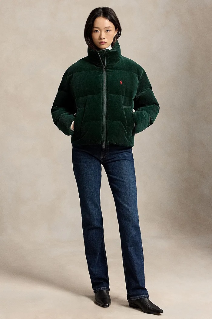 Odzież Polo Ralph Lauren kurtka puchowa damska 211B20376 zielony