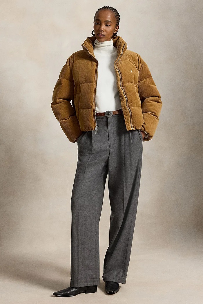 Odzież Polo Ralph Lauren kurtka puchowa damska 211B20376 brązowy