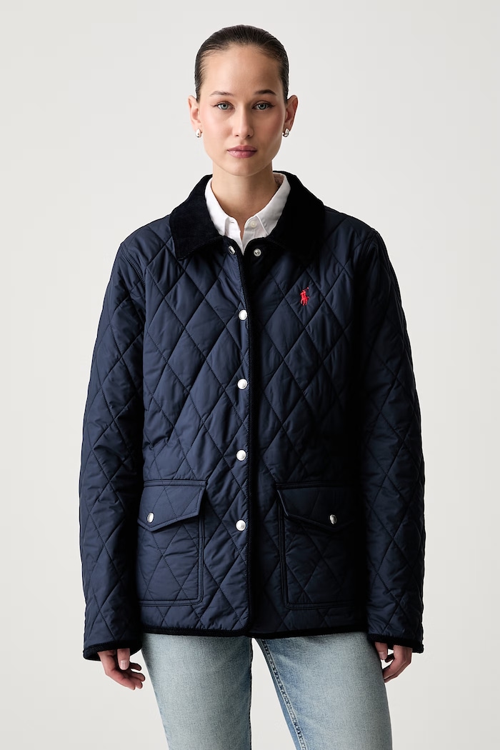 Polo Ralph Lauren kurtka pikowana damska granatowy 211B17293