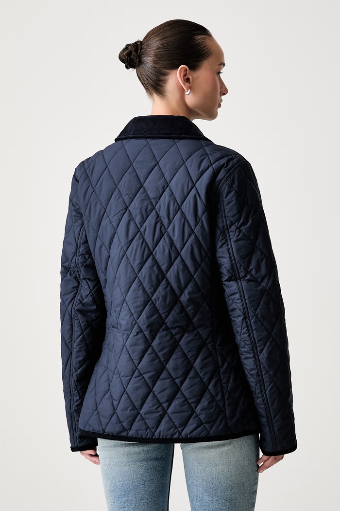 Odzież Polo Ralph Lauren kurtka pikowana damska 211B17293 granatowy