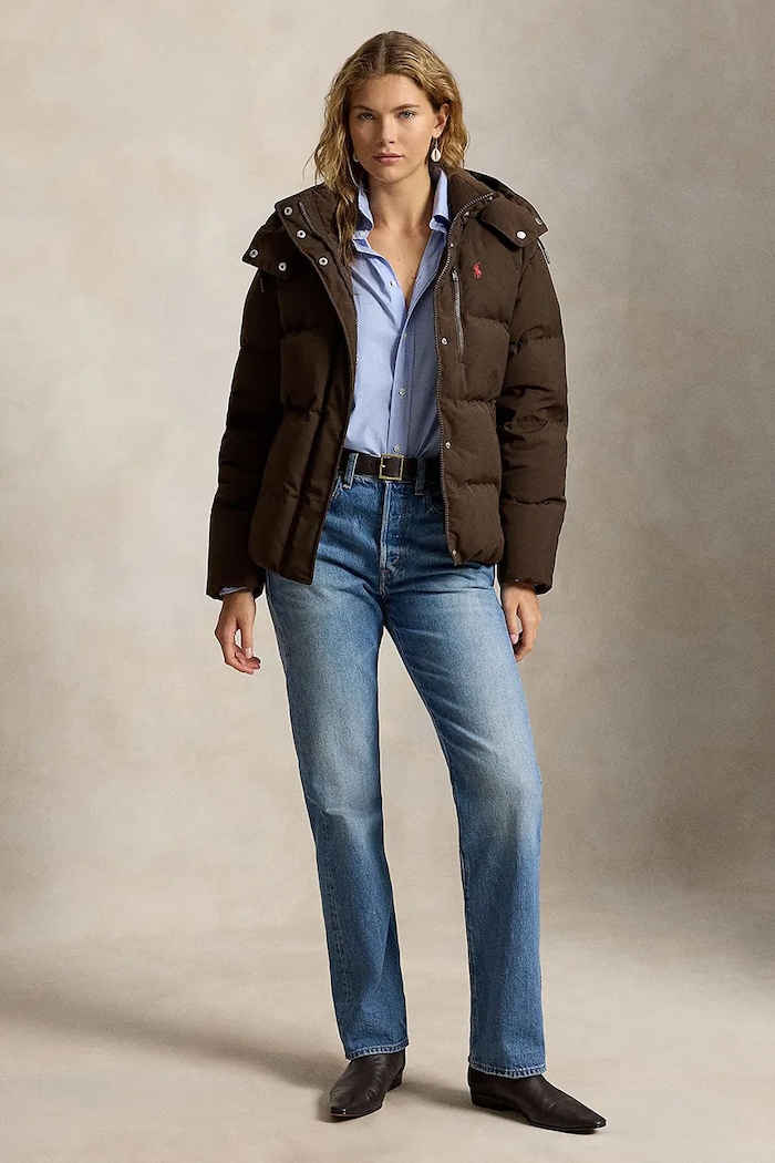 Odzież Polo Ralph Lauren Kurtka damska 211B17285 brązowy