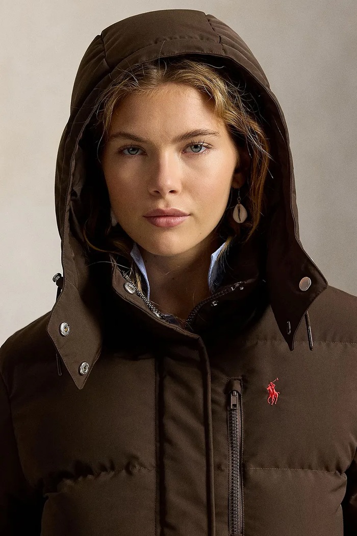 Kurtka damska Polo Ralph Lauren 211B17285 brązowy