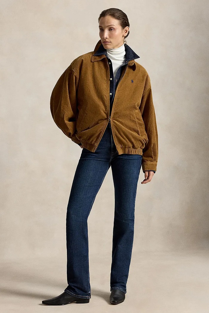 Odzież Polo Ralph Lauren Kurtka damska z bawełną 211A99750 brązowy