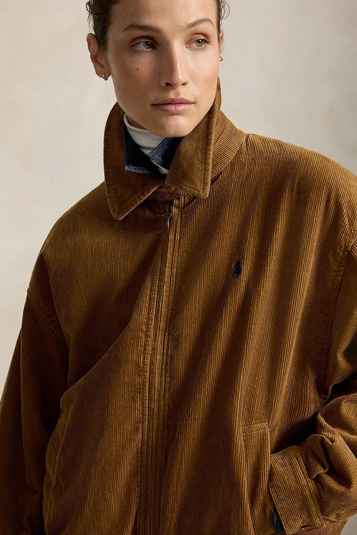 Kurtka damska z bawełną Polo Ralph Lauren 211A99750 brązowy