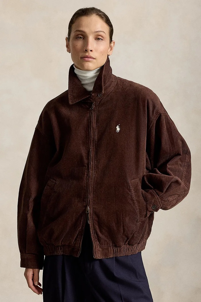 Polo Ralph Lauren Kurtka damska z bawełną brązowy 211A99750