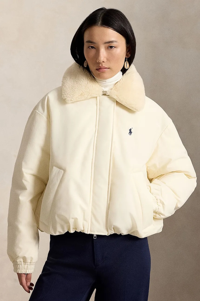 Polo Ralph Lauren Πουπουλένιο μπουφάν γυναικείο μπεζ 211A97141
